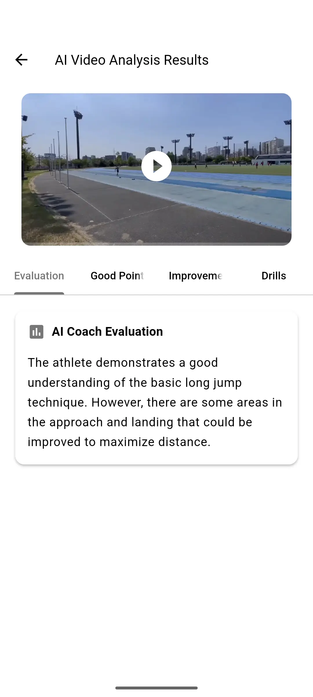 traqqer AI form analysis screen